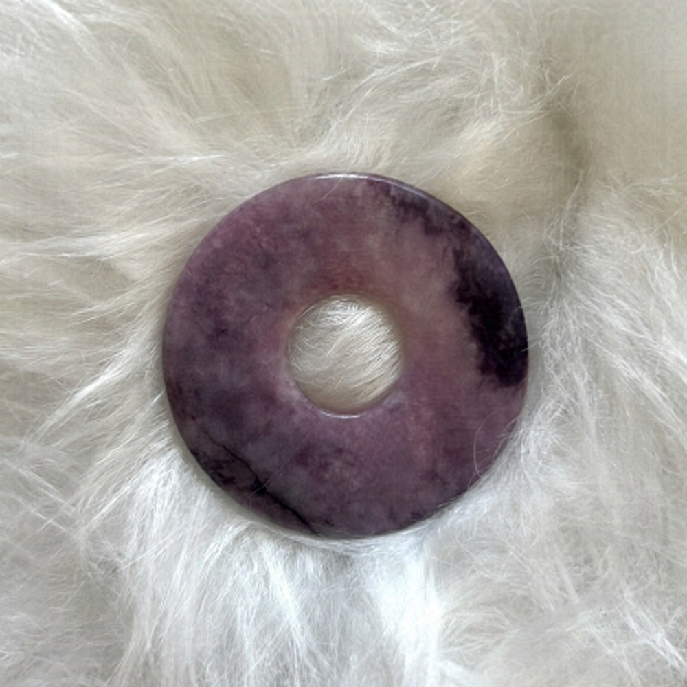 Vintage jade carved disk.
